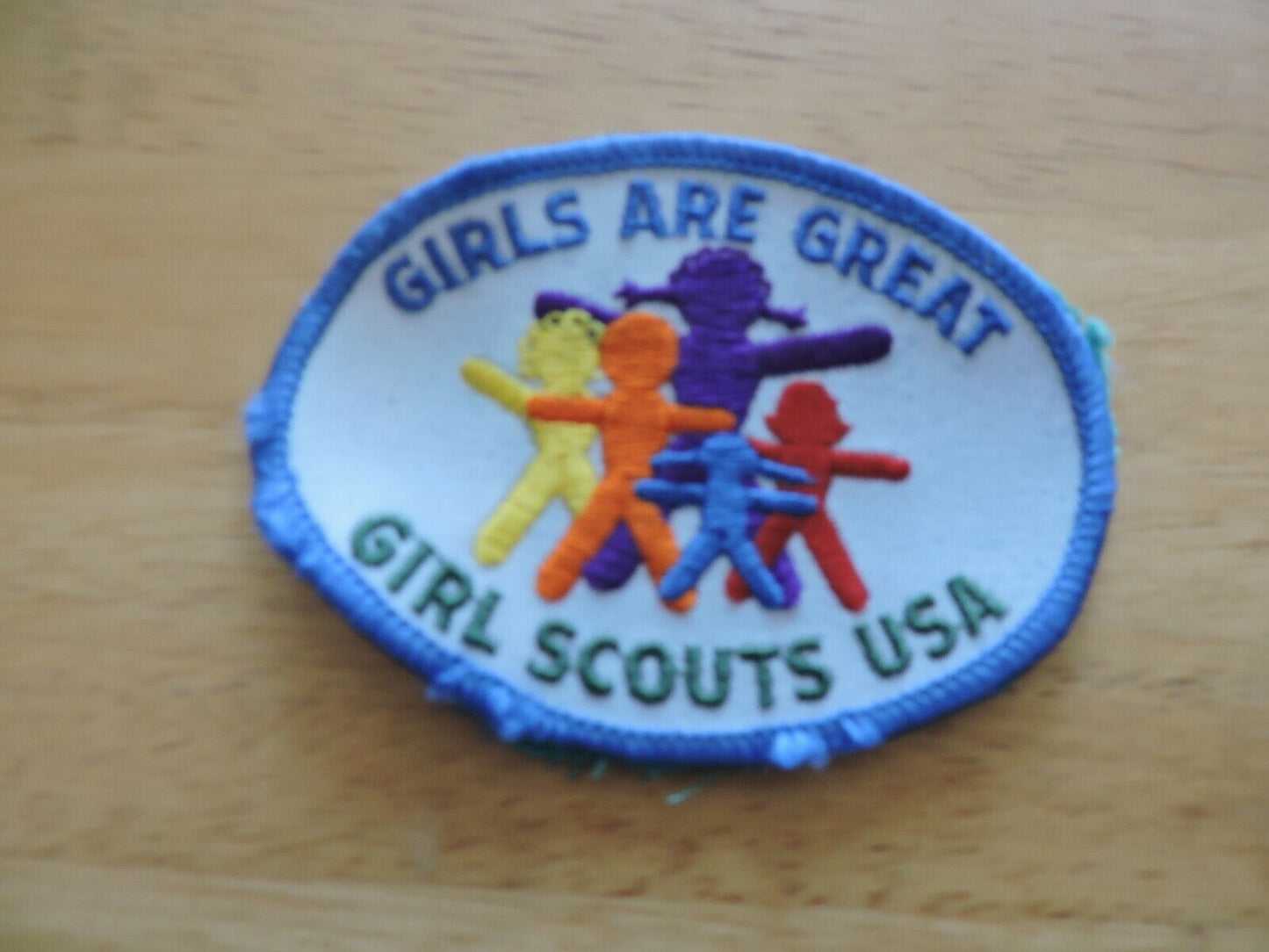 GIRL SCOUT GIRLS ARE GREAT  PATCH-- 3.5X2.5"