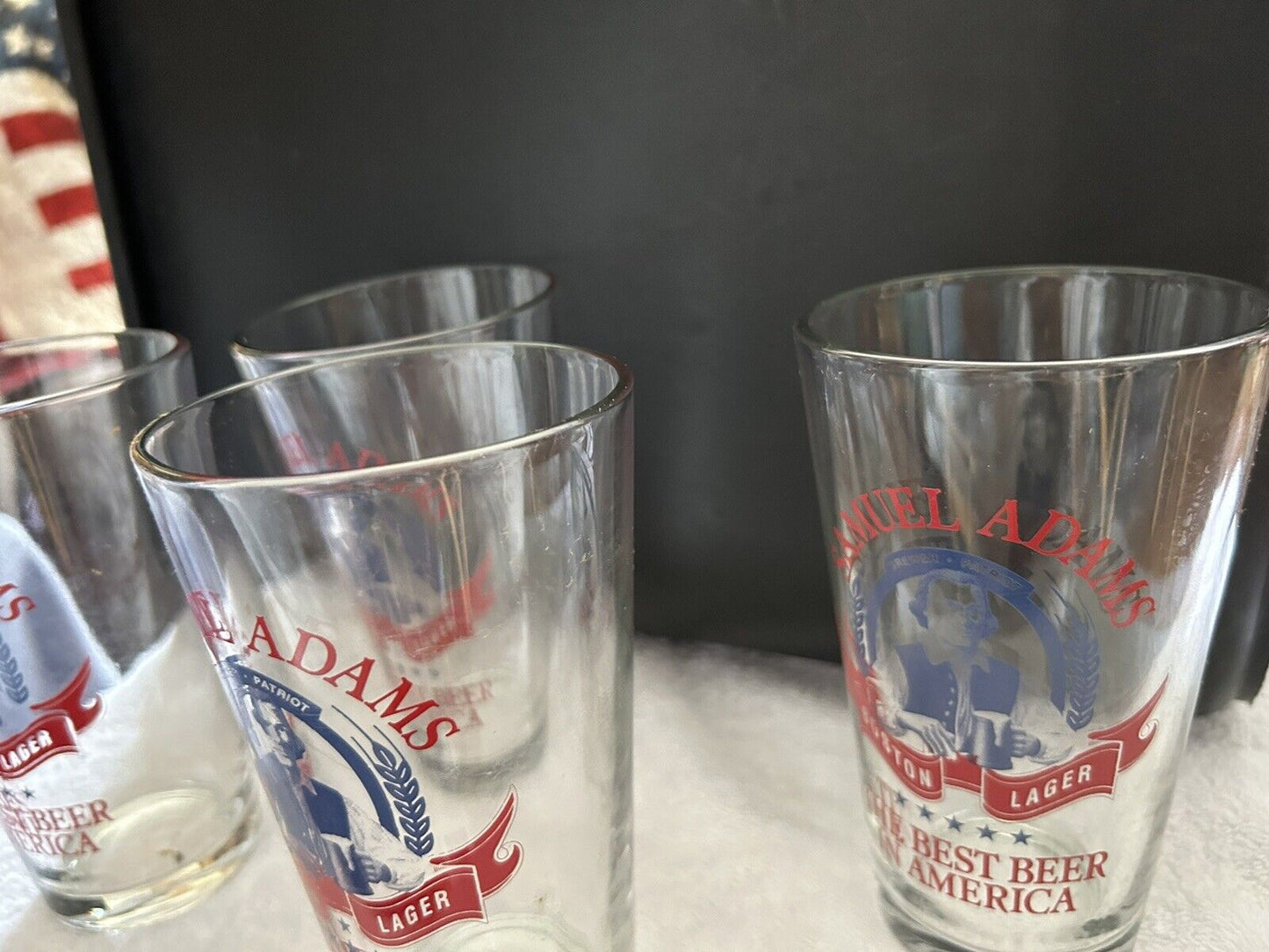 SAMUAL ADAMS BOSTON LAGER GLASSES--SET OF 4
