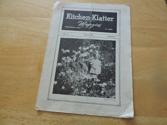 KITCHEN KLATTER AUGUST 1954 VOL. 19, NUMBER 8
