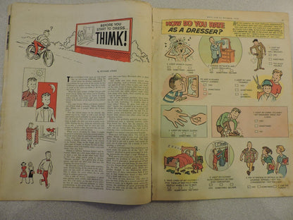 Vintage Boys Life Magazine For All Boys, Sept. 1954, color print ads NO COVER