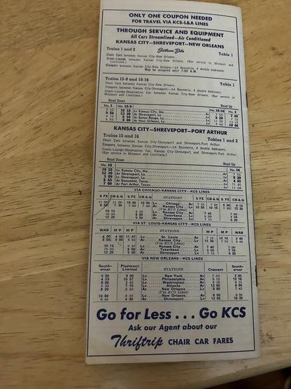 KANSAS CITY SOUTHERN LINES INFORMATION FOLDER 1964