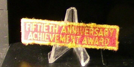 Official BSA:  Vintage Fiftieth Anniversary Achievement Award Uniform Patch