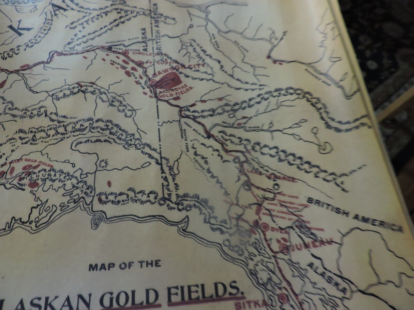 MAP OF THE ALASKAN GOLD FIELDS OF 1897-SOUVENIR OF ALSKA