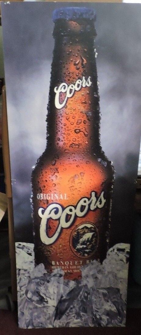 41.5x15 Double Sided Coors Beer Sign- Advertisment-Man Cave