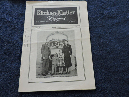 Kitchen-Klatter Magazine  Shenandoah Iowa February 1955