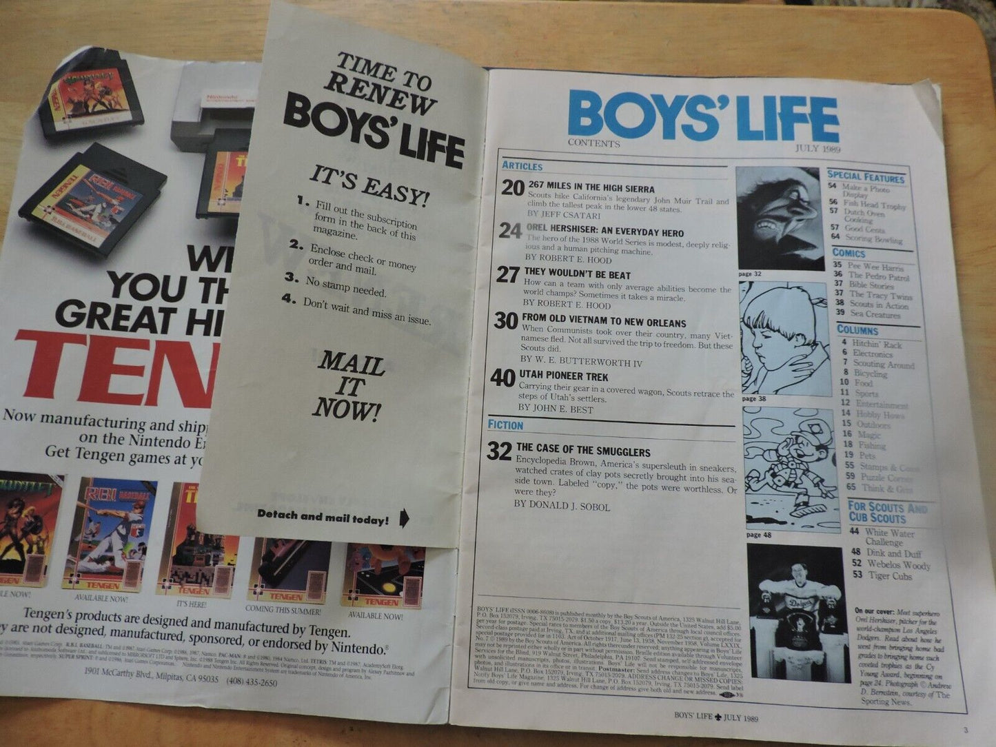 BOYS' LIFE MAGAZINE: JULY 1989 OREL HERSHISER: LIVING THE BIG-LEAGUE DREAM