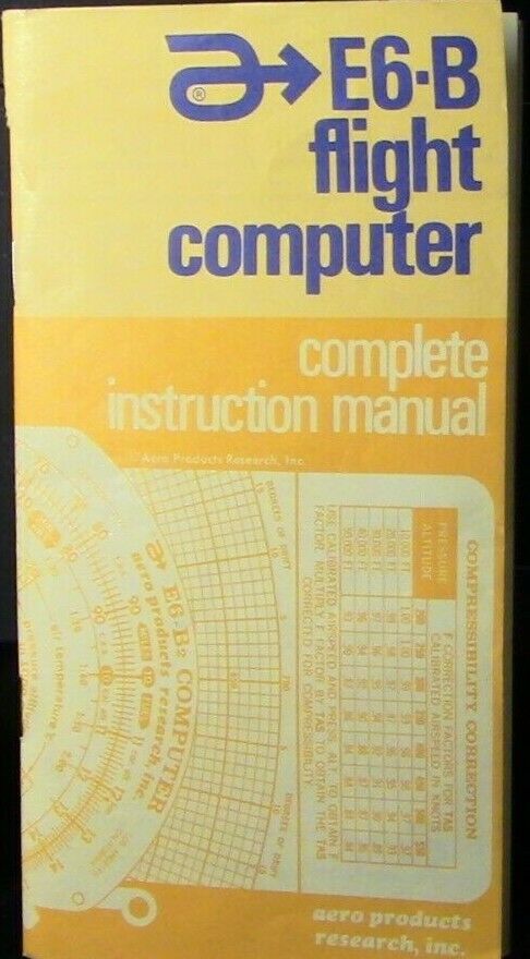 E6-B Flight Computer/Aero Products with Instr. Book and Leather Case