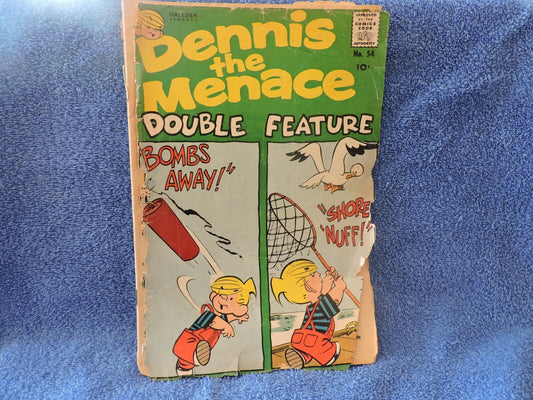 Dennis The Menace Double Feature #54  Hallden Fawcett Comic Book DE8