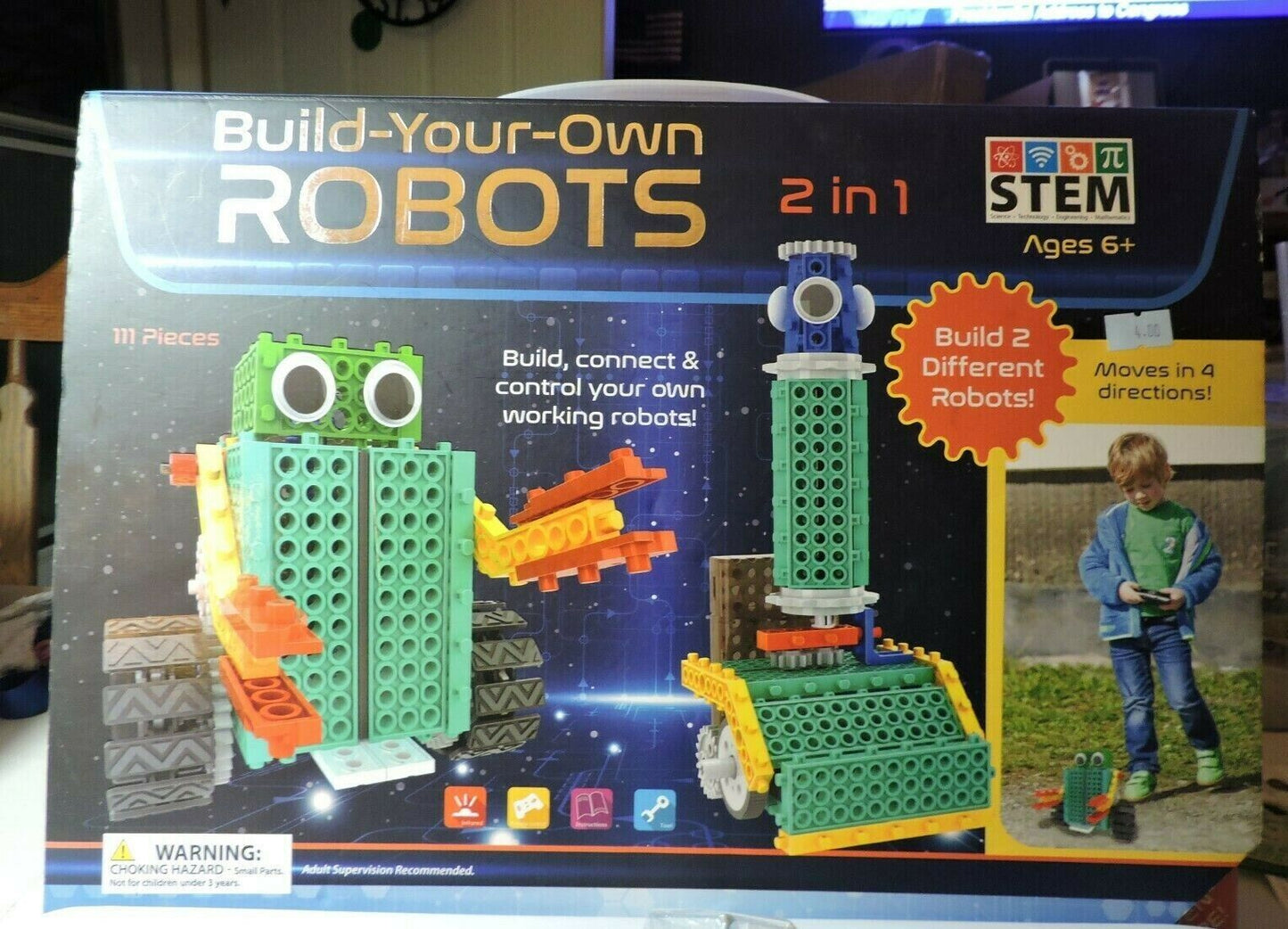 STEM:   BUILD-YOUR-OWN ROBOTS--NOT COMPLETE--SELLING FOR PARTS ONLY