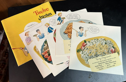 Vintage Twelve Dream Dishes Recipe Cards