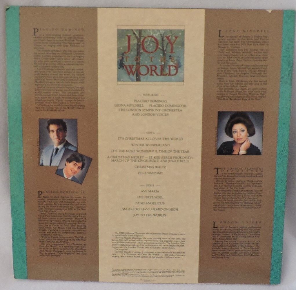 Hallmark Presents "Joy to the World" Vinyl Album 1988