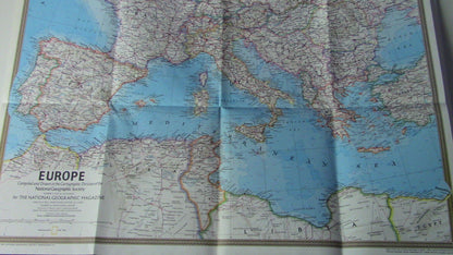 The National Geographic Magazine Map of Europe & Celtic Europe 1977