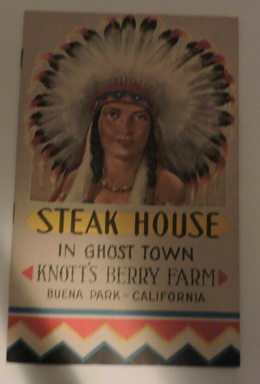 Steak House In Ghost Town, Knott's Berry Farm, Bueno Park California Booklet