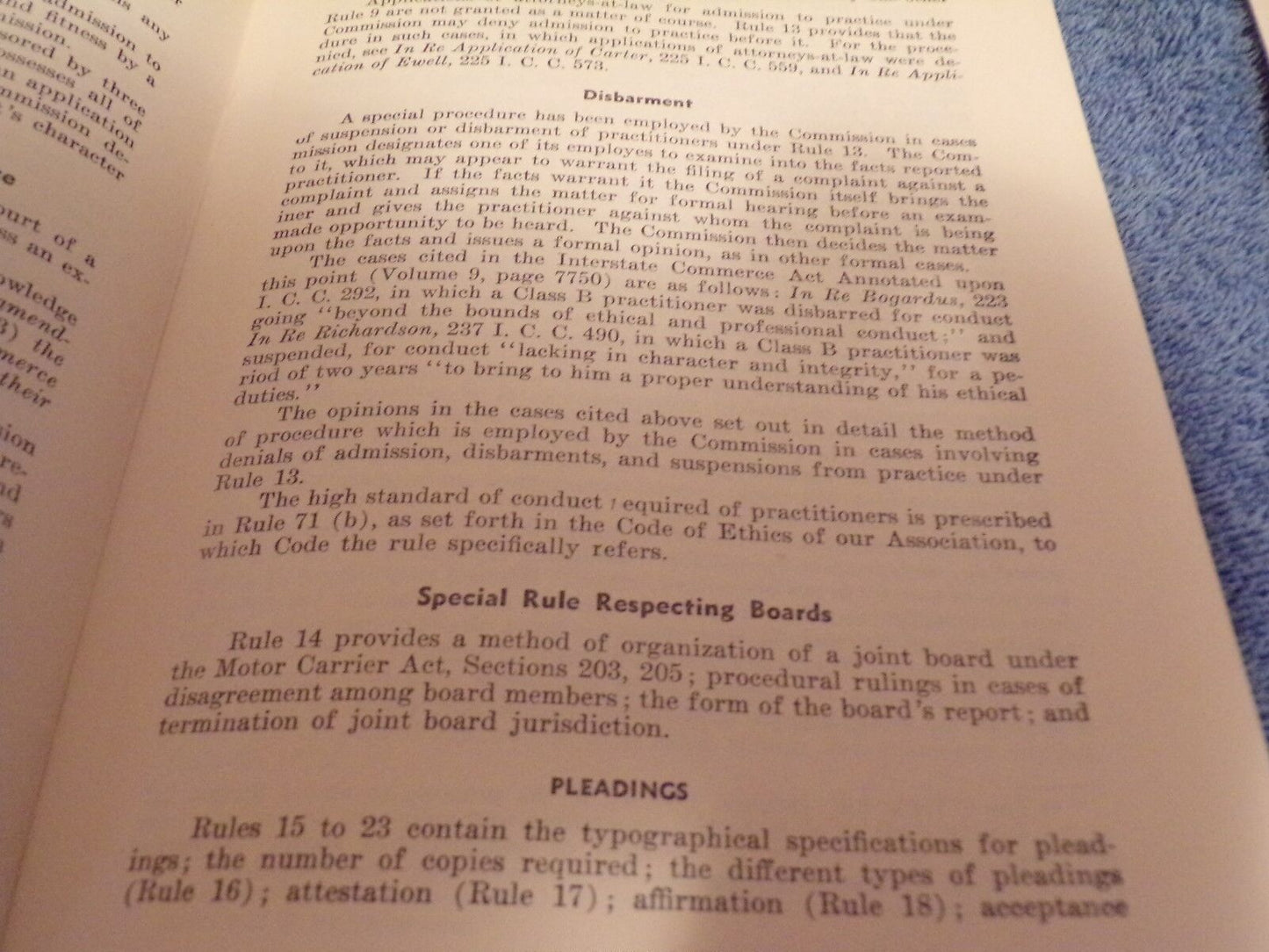1945 Manual of Practice and Procedure Before the Interstate Commerce Commission