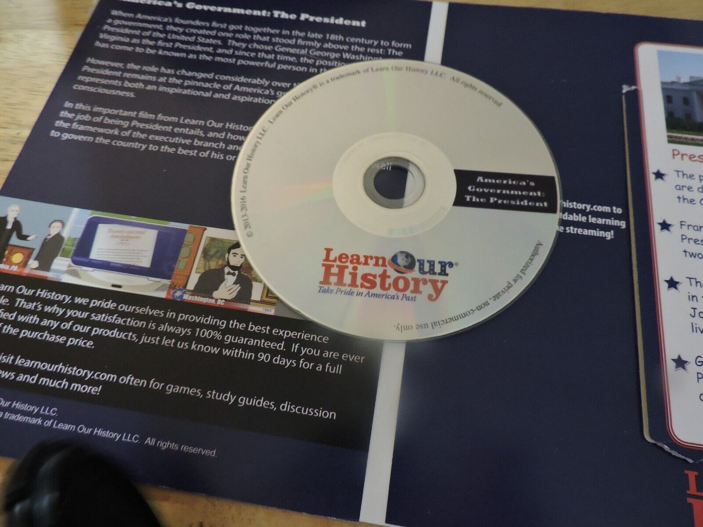 LEARN OUR HISTORY: AMERICA'S GOVERNENT:  THE PRESIDENT  DVD 2014