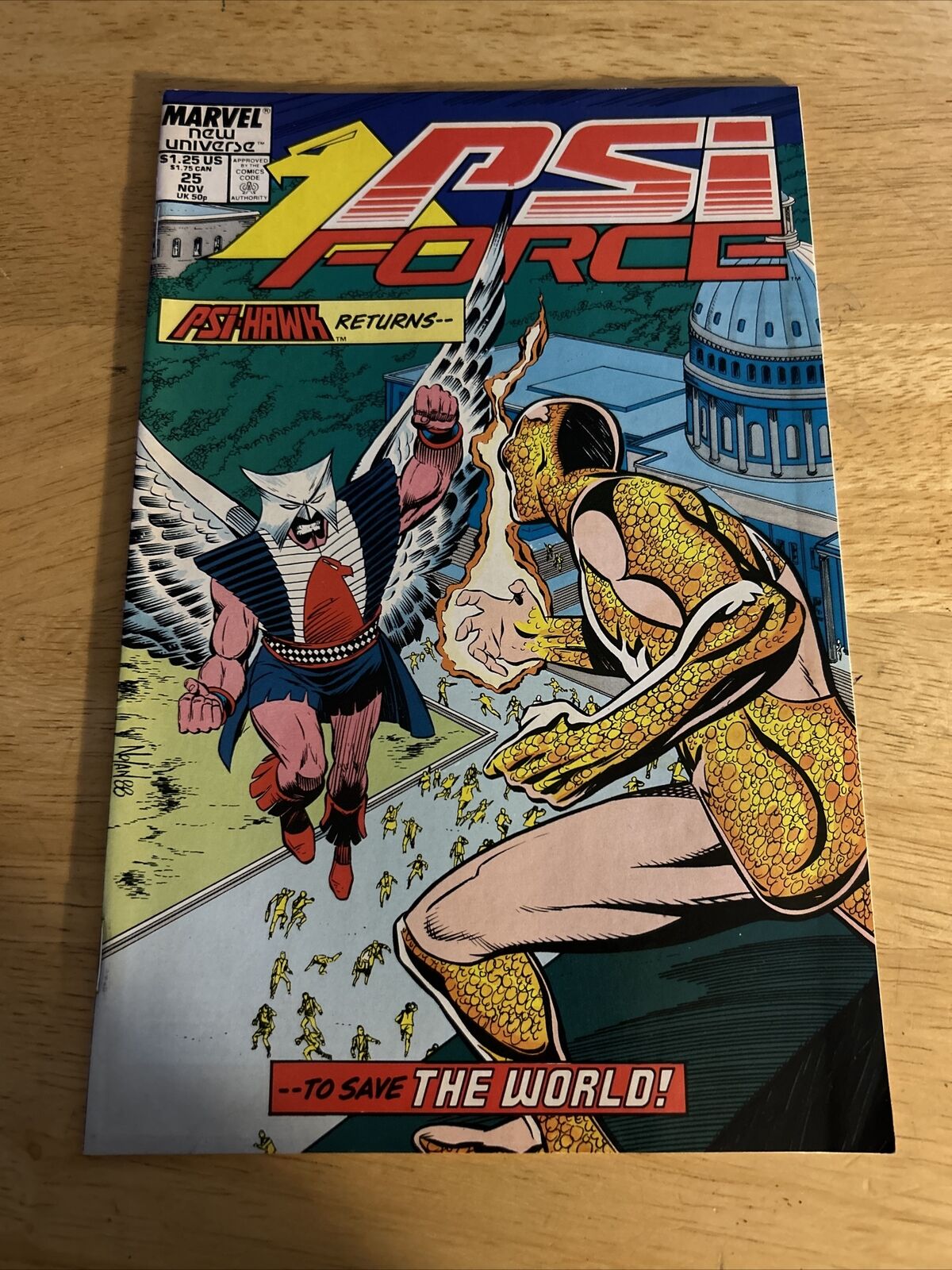 PSI Force PSI-HAWK Returns Marvel Comic, Issue 25, November 1988