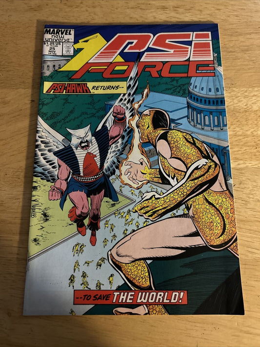 PSI Force PSI-HAWK Returns Marvel Comic, Issue 25, November 1988
