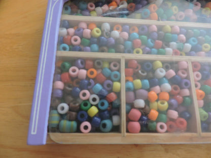 BOX OF CRAFT BEADS