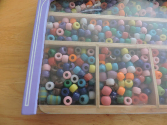 BOX OF CRAFT BEADS