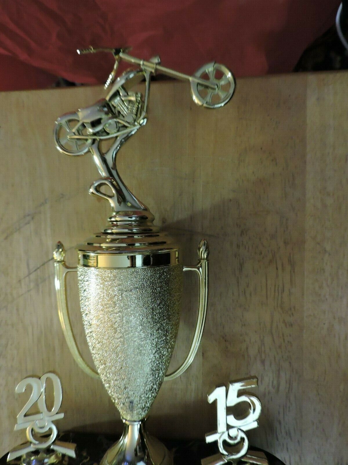 LADY 2ND PLACE BIKE RIDING TROPHY  2015  21X8X4.25 INCHES