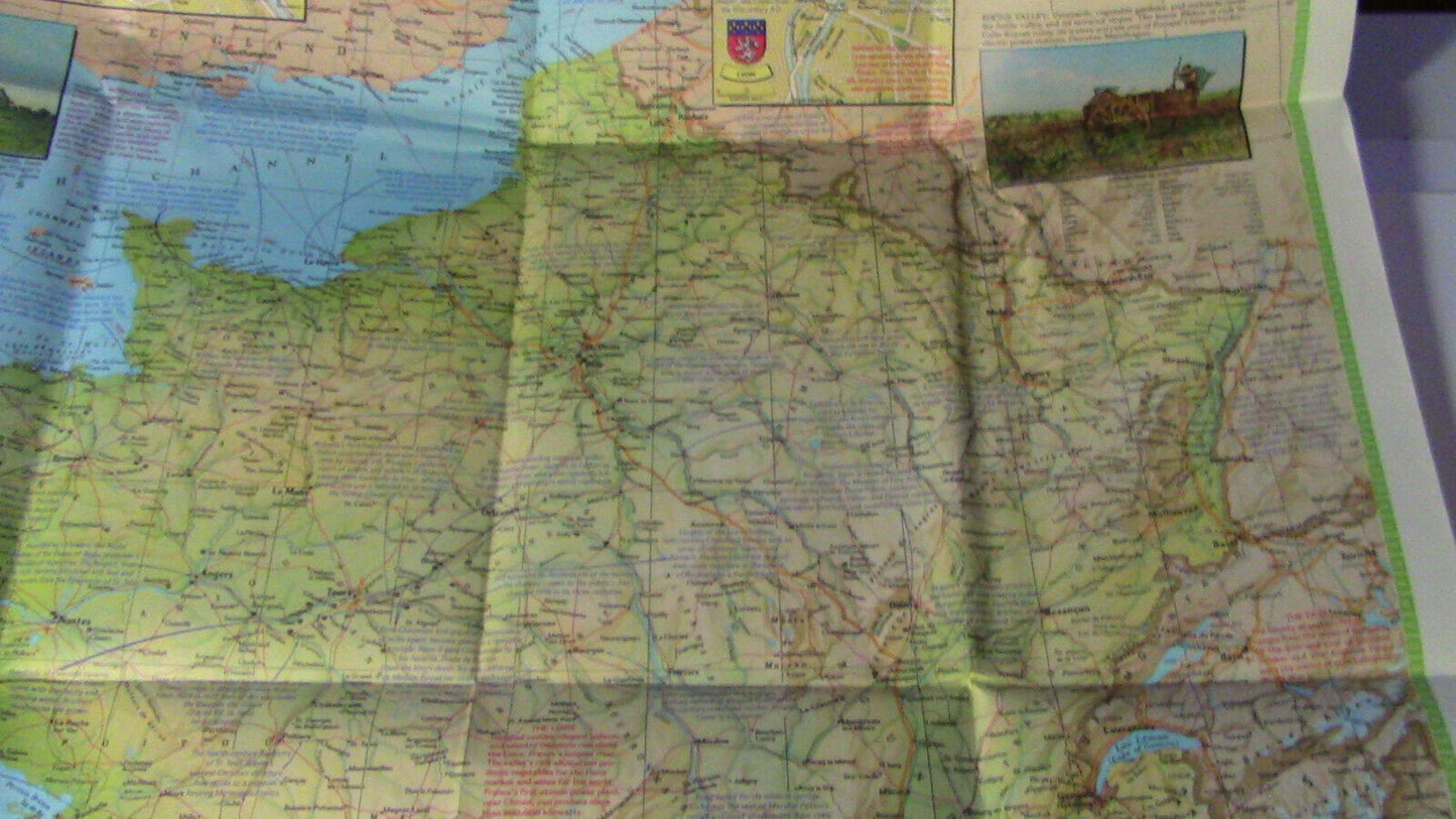 The National Geographic Magazine Map of France 1971