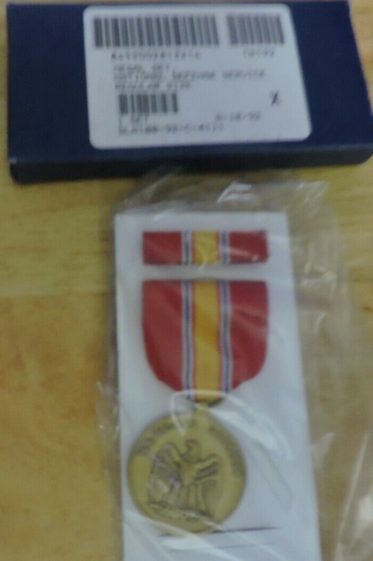 ARMED SERVICES NATIONAL DEFENCE SERVICE MEDAL/RIBBON SET