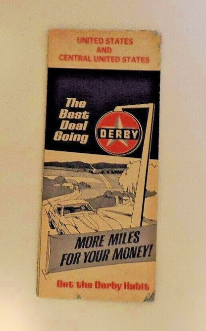 Vintage United States and Central United States Map By Derby