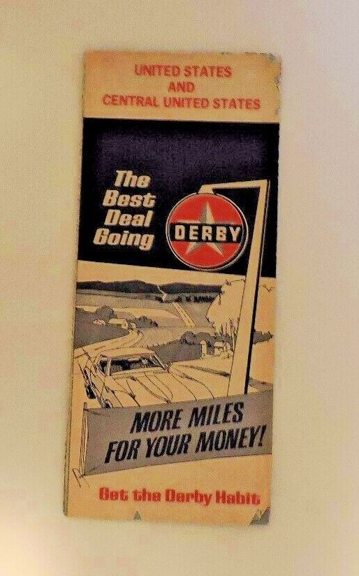 Vintage United States and Central United States Map By Derby