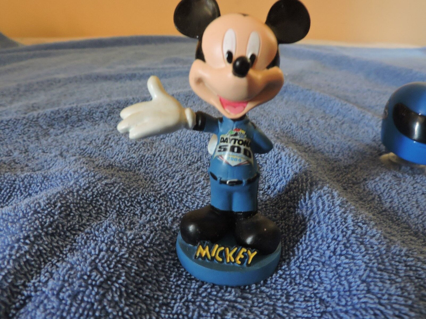 Mickey Mouse Daytona 500 Bobblehead With Helmet
