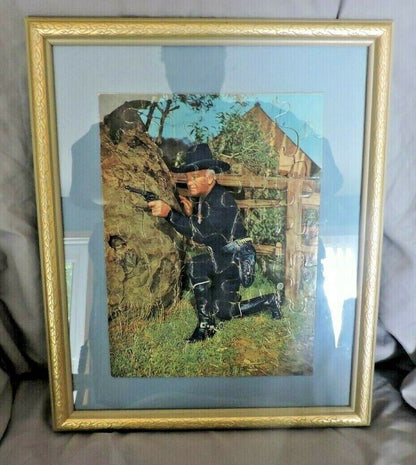 1950's Hopa-Long Cassidy "Gun Fight"-Framed Puzzle
