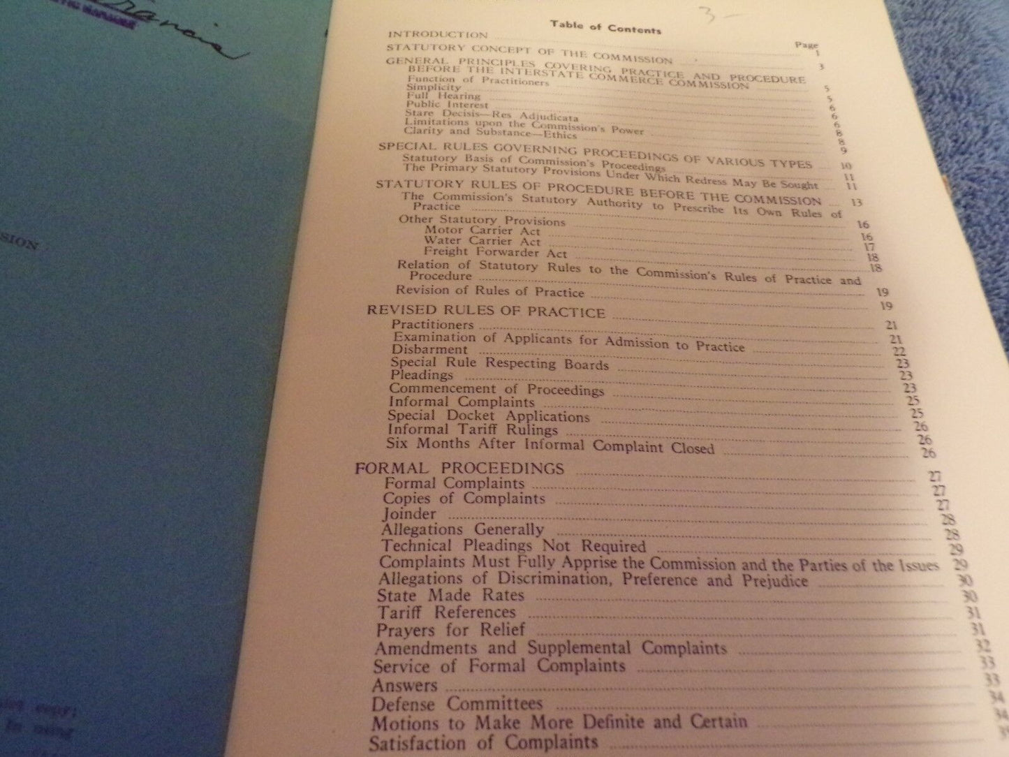 1945 Manual of Practice and Procedure Before the Interstate Commerce Commission