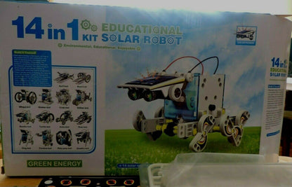 14 IN 1 EDUCATIONAL SOLAR ROBOT KIT  BY GREEN ENERGY (14 SOLAR ROBOTS) NIB