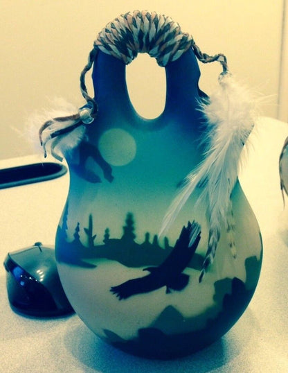 WEDDING VASE - SOUTHWEST INFLUENCE - HAND PAINTED
