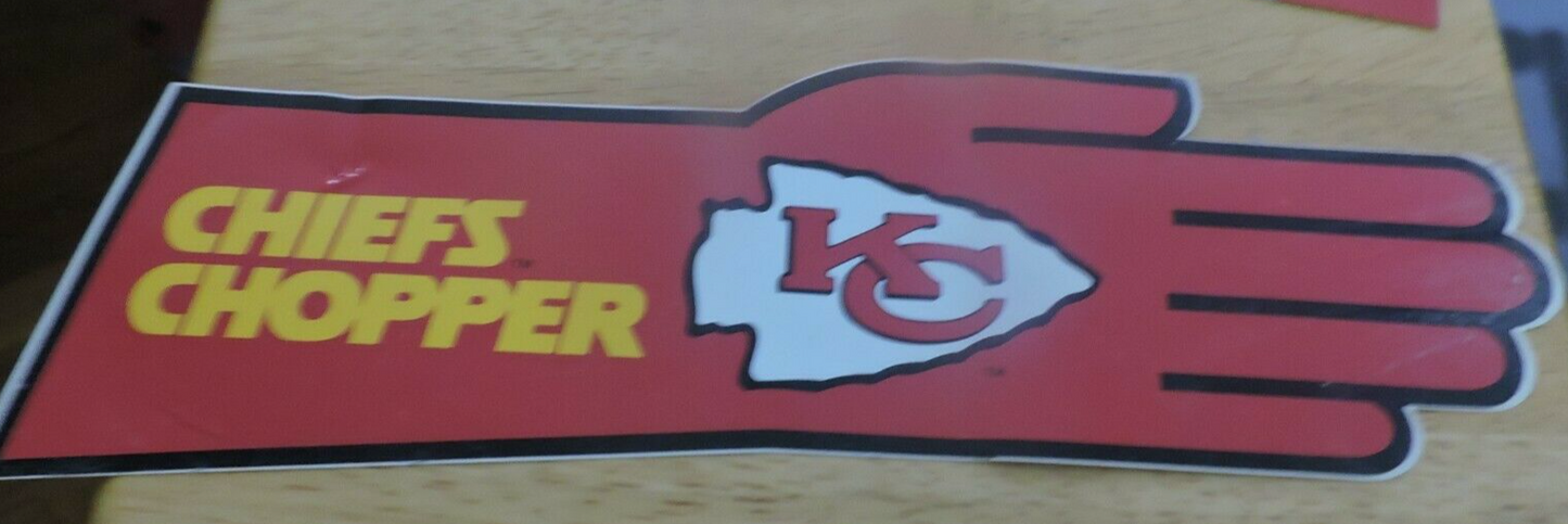 LOT OF KC CHIEF MEMORABILLIA: AUTOGRAPH OF NEIL SMITH, PICTURE, PIN, STICKERS