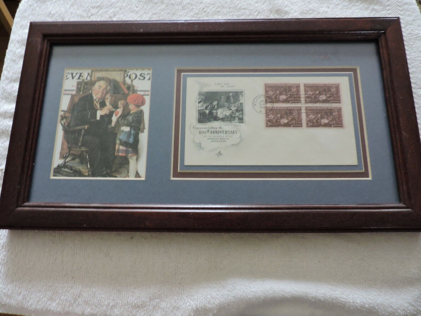 NORMAN ROCKWELL:  STAMP  COMMEMORATING 100 YRS.OF THE AMERICAN MEDICAL ASSOC.