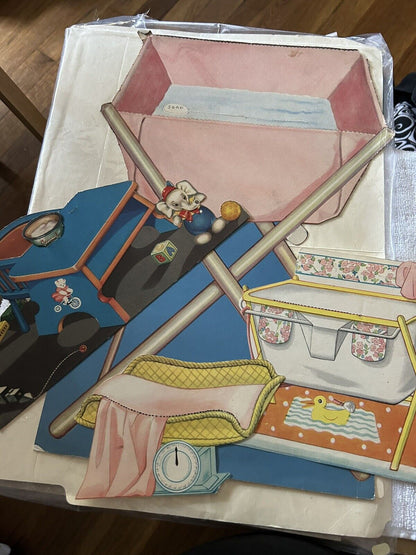 QUEEN HOLDEN "BABY STUFF"  12 PIECES: BASSINET, DRESSER, BUGGIES, BED, ECT.