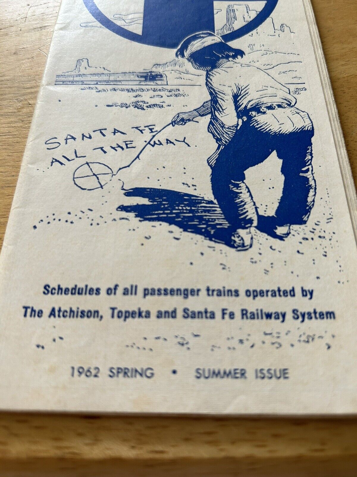 SANTA FE TIEMETABLE 1962 SPRING/SUMMER ISSUE