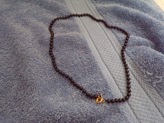 Black Beaded 9 inch Necklace