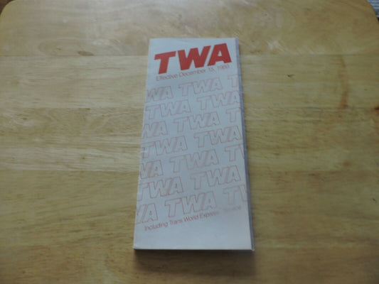 TWA Timeline Effective December 15, 1989