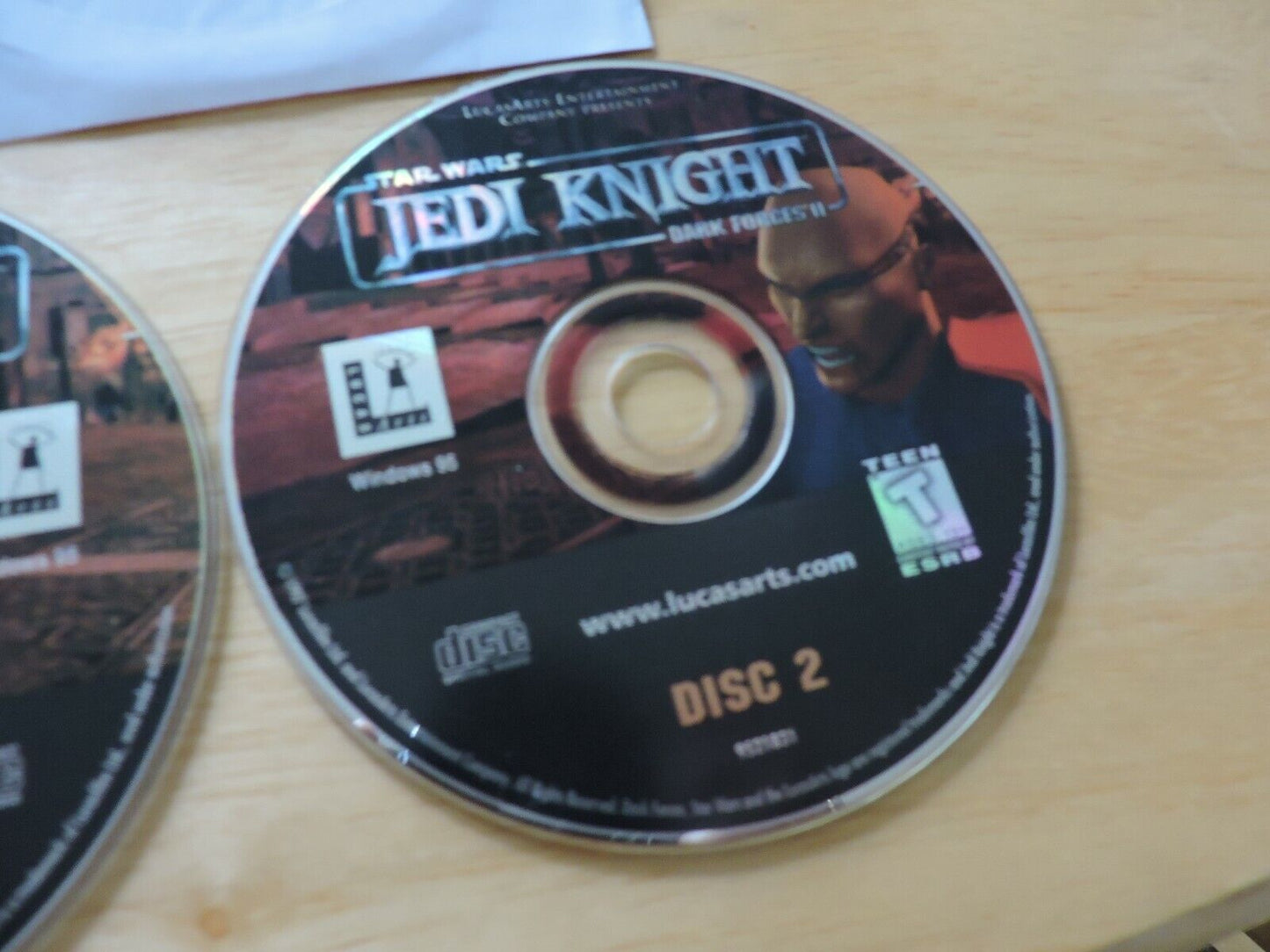 STAR WARS:  JEDI KNIGHT:  DARK FORCES II:  2 DISC SET  COMPUTER GAME RATED T