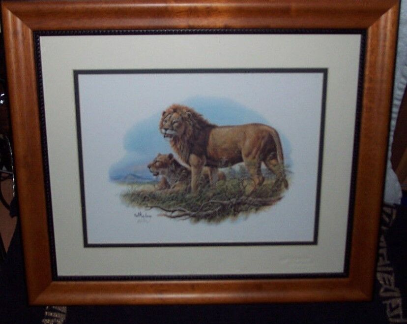 Framed/Signed: Don Balke Fine Art Lithograph (copyrighted in 1988) Lions Den