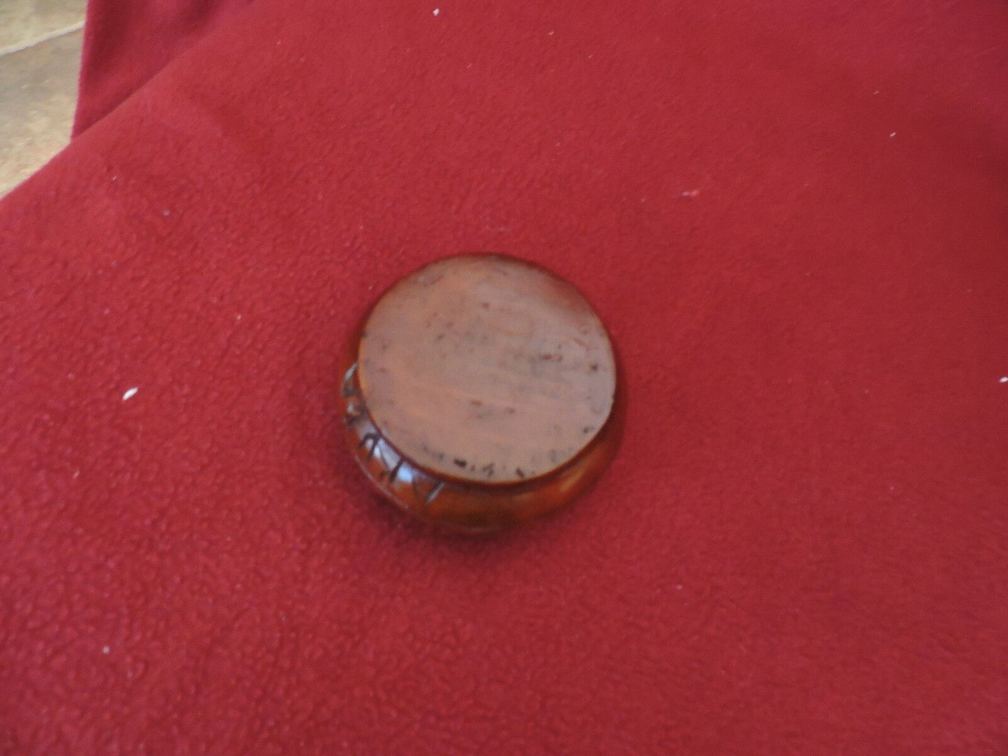 Vintage Small Hand Carved Raised Wooden Bowl From Aruba