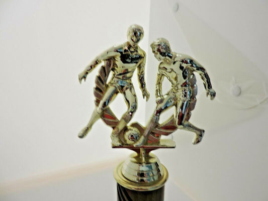 TWO PLAYER SOCCER TROPHY--10.25 INCHES TALL