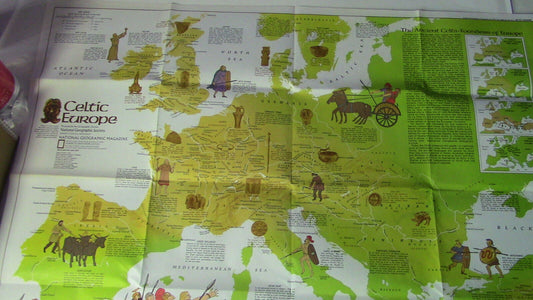 The National Geographic Magazine Map of Europe & Celtic Europe 1977