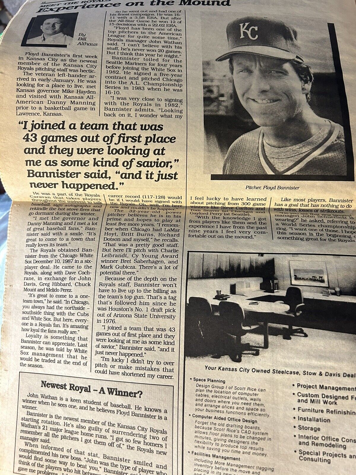 Kansas City Baseball Review Newspaper, April 1988