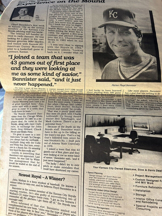 Kansas City Baseball Review Newspaper, April 1988