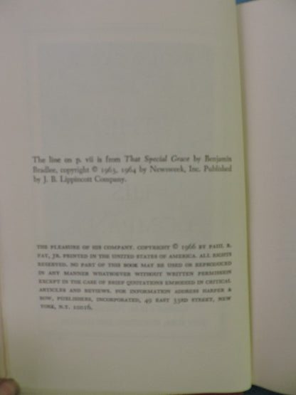 Vintage 1966 Harper & Row The Pleasure of His Company JFK by Paul B. Fay Jr.