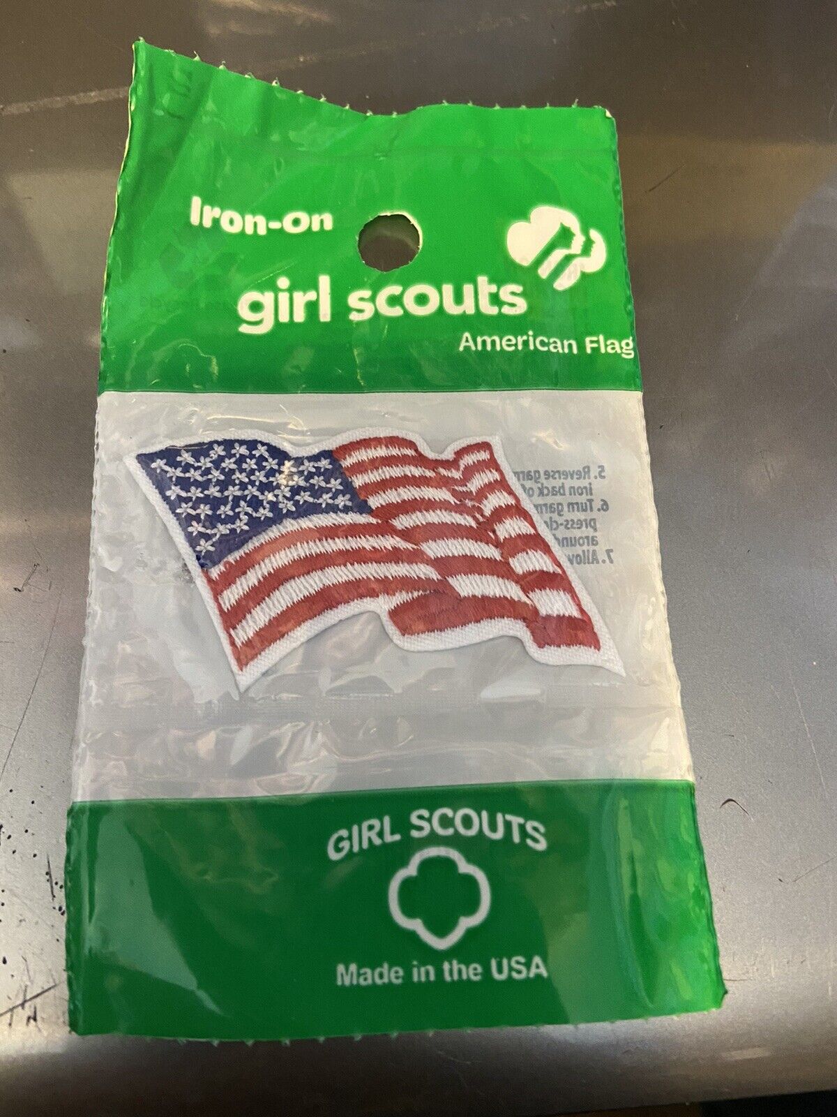Official Girl Scouts: "GS Wavy Flag" Patch (For Vests)