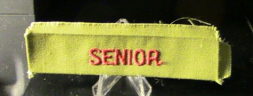 Official BSA :   Senior Uniform Strip Red Letters
