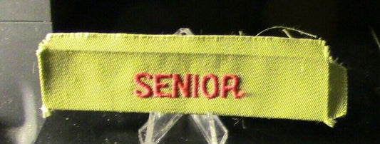 Official BSA :   Senior Uniform Strip Red Letters